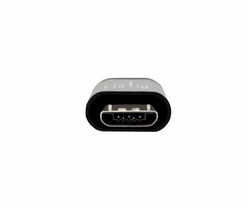 Adapter, Micro Stecker auf USB C Buchse Alu, space grau